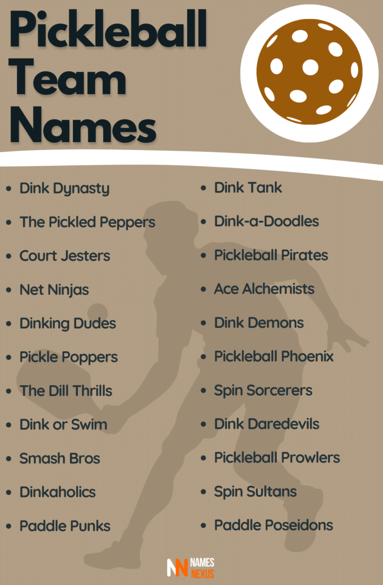 270+ Best Pickleball Team Names That Are Funny & Clever