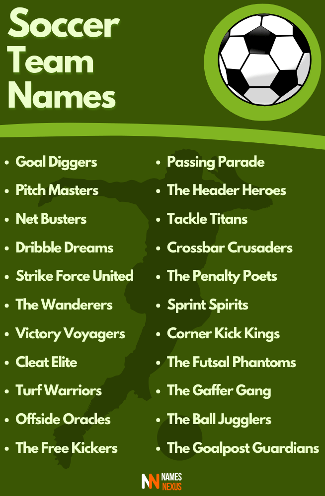 soccer team names infographic